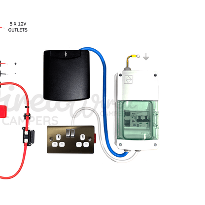 Starter Camper Electrical System - Split Charge & Pre - Wired 240V Mains - Wired Campers Limited