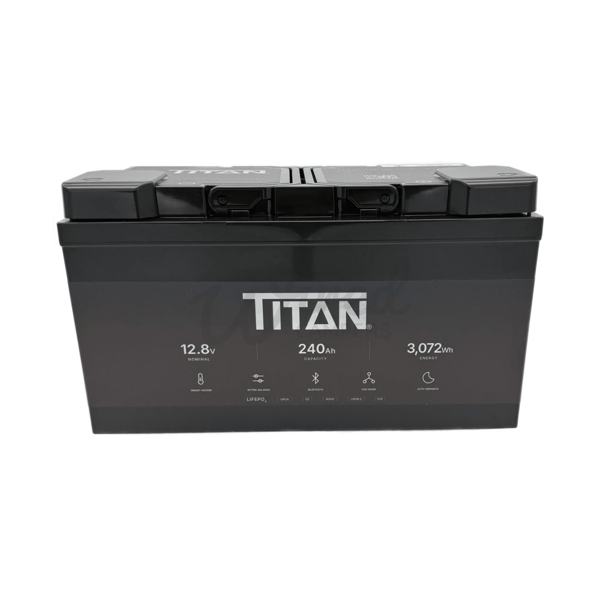 TITAN 12V 240Ah DIN Type 019 Heated Lithium LiFePO4 Leisure Battery With Bluetooth - Wired Campers Limited