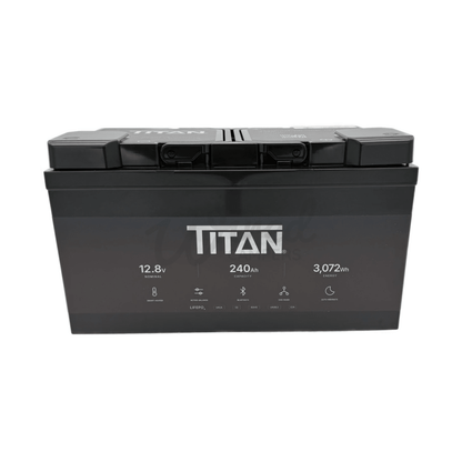 TITAN 12V 240Ah DIN Type 019 Heated Lithium LiFePO4 Leisure Battery With Bluetooth - Wired Campers Limited