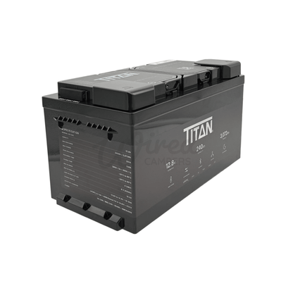 TITAN 12V 240Ah DIN Type 019 Heated Lithium LiFePO4 Leisure Battery With Bluetooth - Wired Campers Limited