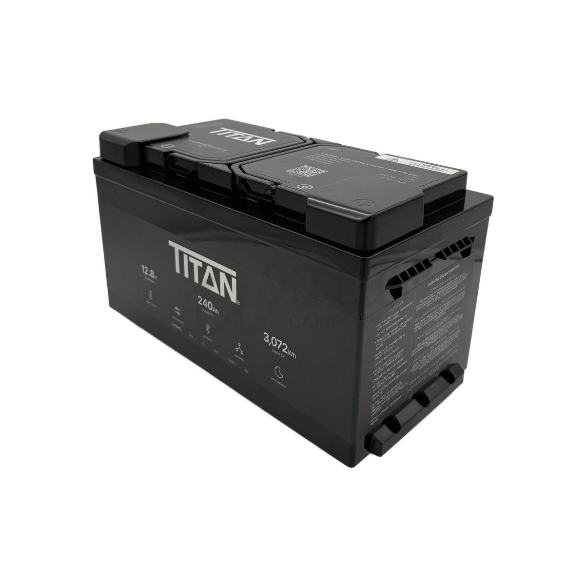 TITAN 12V 240Ah DIN Type 019 Heated Lithium LiFePO4 Leisure Battery With Bluetooth - Wired Campers Limited