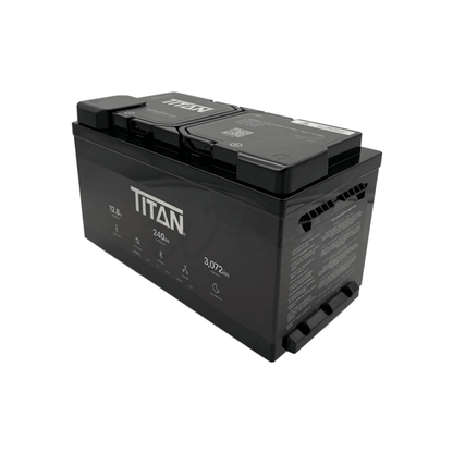 TITAN 12V 240Ah DIN Type 019 Heated Lithium LiFePO4 Leisure Battery With Bluetooth - Wired Campers Limited