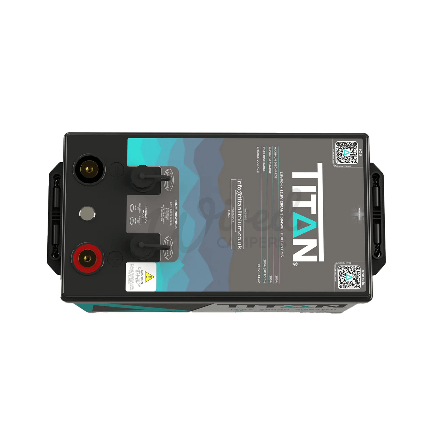 TITAN 12V 280AH (3584WH) Heated Lithium LiFePO4 Leisure Battery W/Bluetooth - Wired Campers Limited