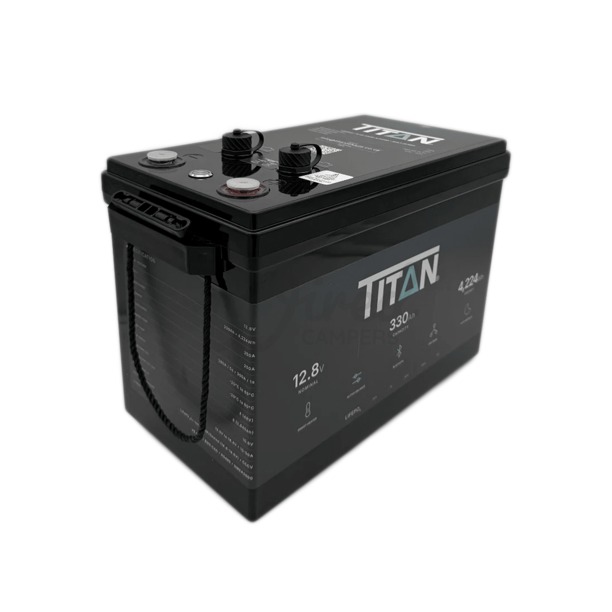 TITAN 12V 330Ah Heated Lithium LiFePO4 Leisure Battery With Bluetooth - Wired Campers Limited