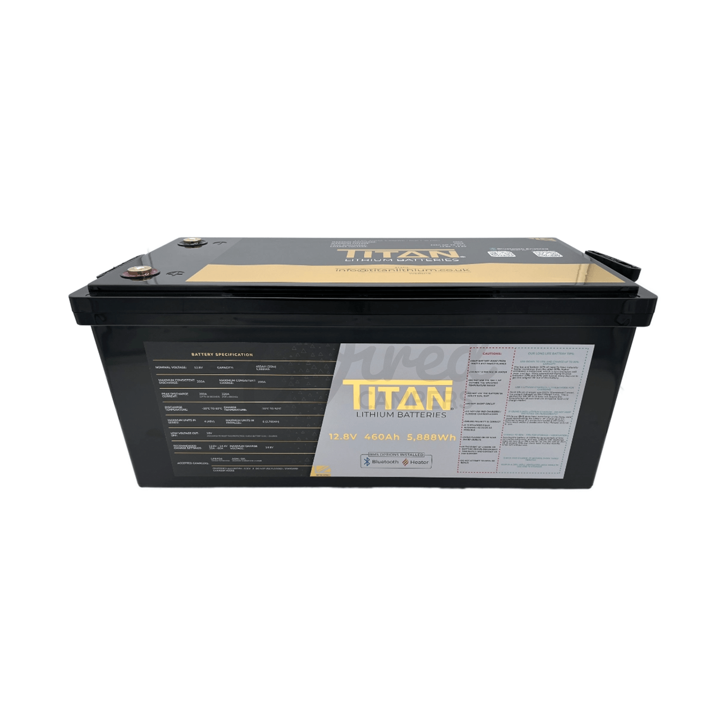 TITAN 12V 460AH (5888WH) Heated Lithium LiFePO4 Leisure Battery W/Bluetooth - Wired Campers Limited