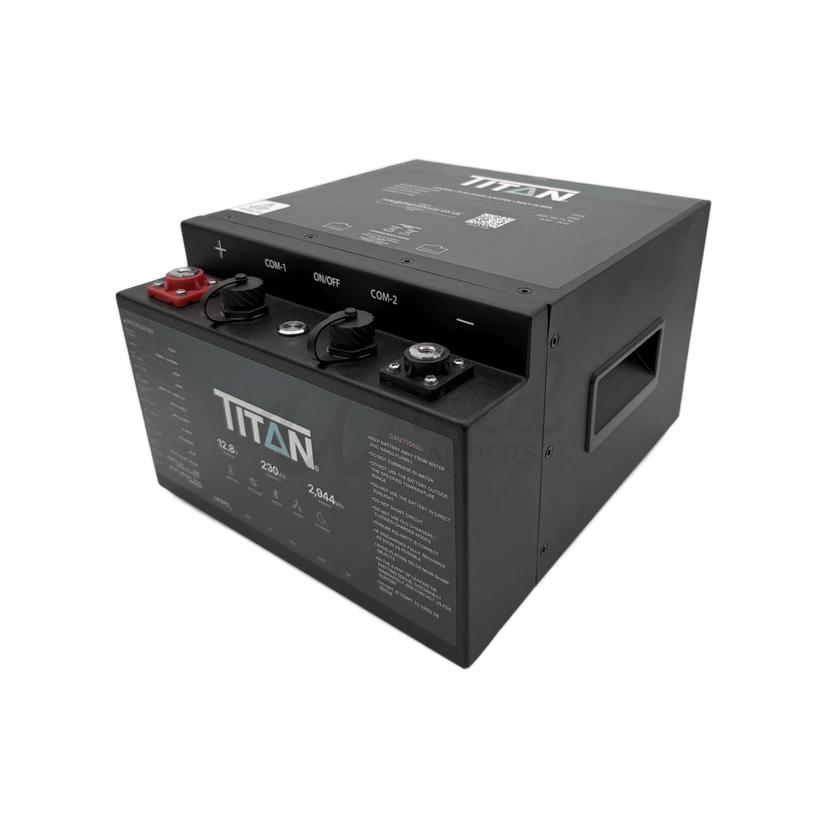 TITAN Underseat 12V 230Ah Heated Lithium LiFePO4 Leisure Battery With Bluetooth - Wired Campers Limited