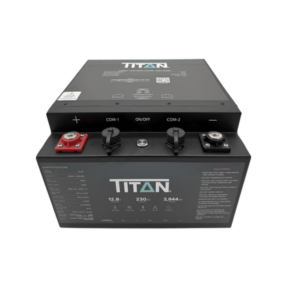 TITAN Underseat 12V 230Ah Heated Lithium LiFePO4 Leisure Battery With Bluetooth - Wired Campers Limited