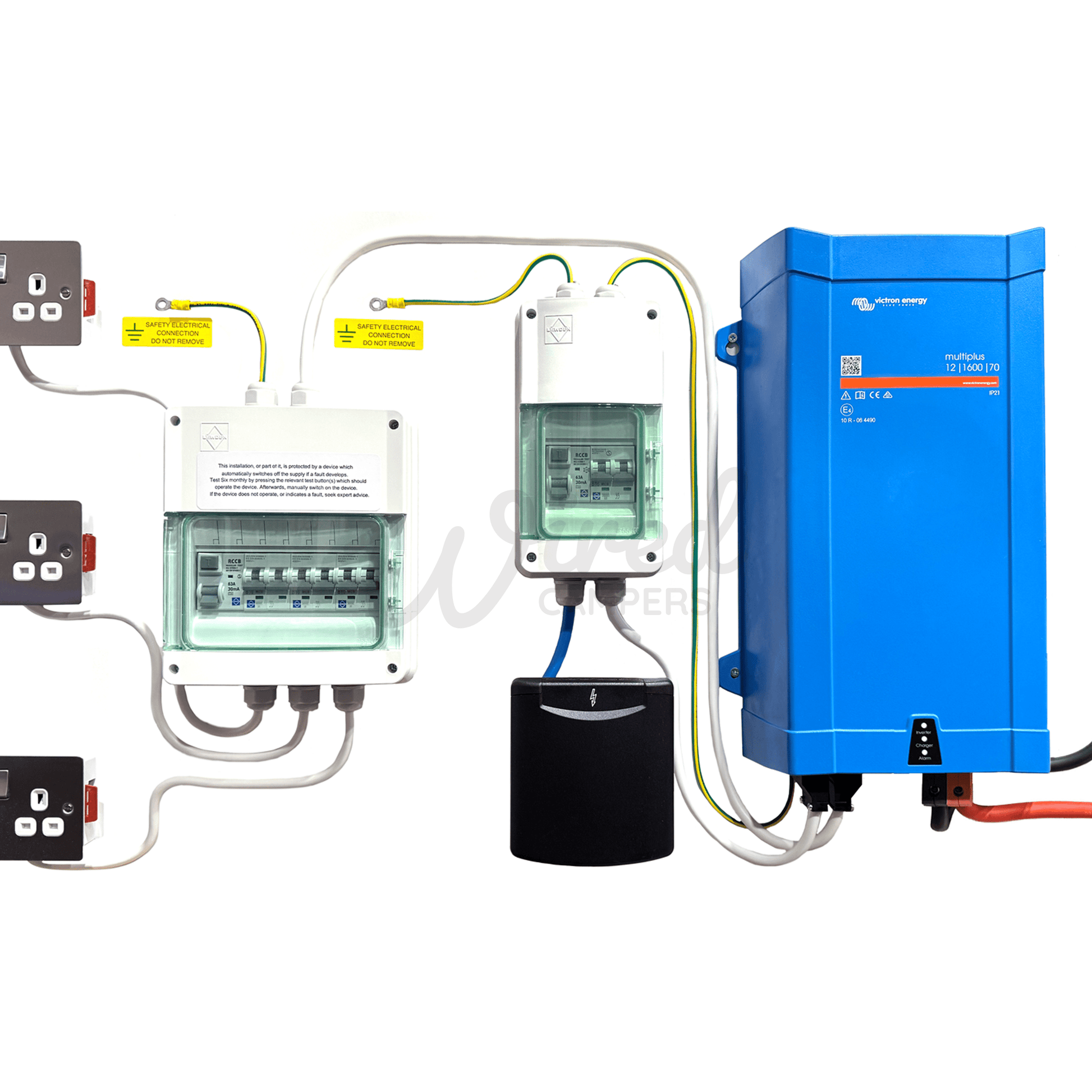 Victron Energy 1600VA Mains Off Grid Kit With 30A Orion & 75/10 SmartSolar - Multiplus 12/1600/70 - Wired Campers Limited