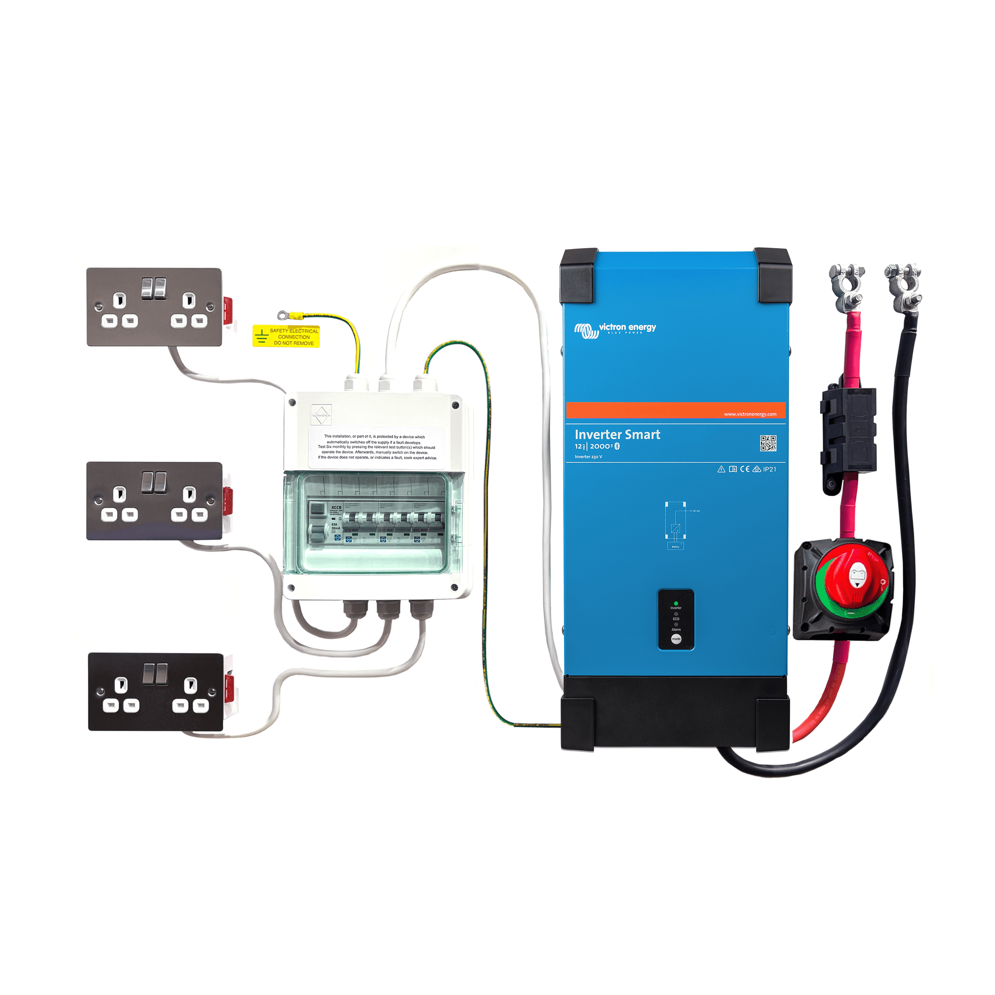 Victron Energy 2000VA Mains Off Grid Kit - Inverter Smart 12/2000 - Wired Campers Limited