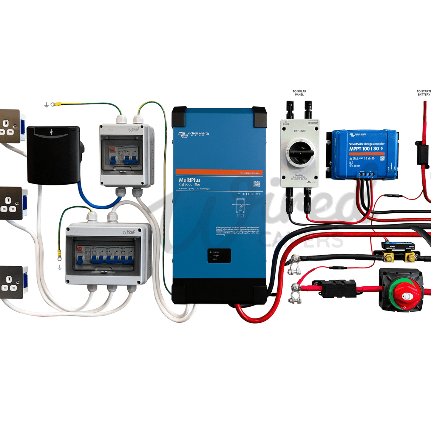 Victron Energy 2000VA Off Grid Mains Kit With Orion & SmartSolar - Multiplus 12/2000/80 - Wired Campers Limited