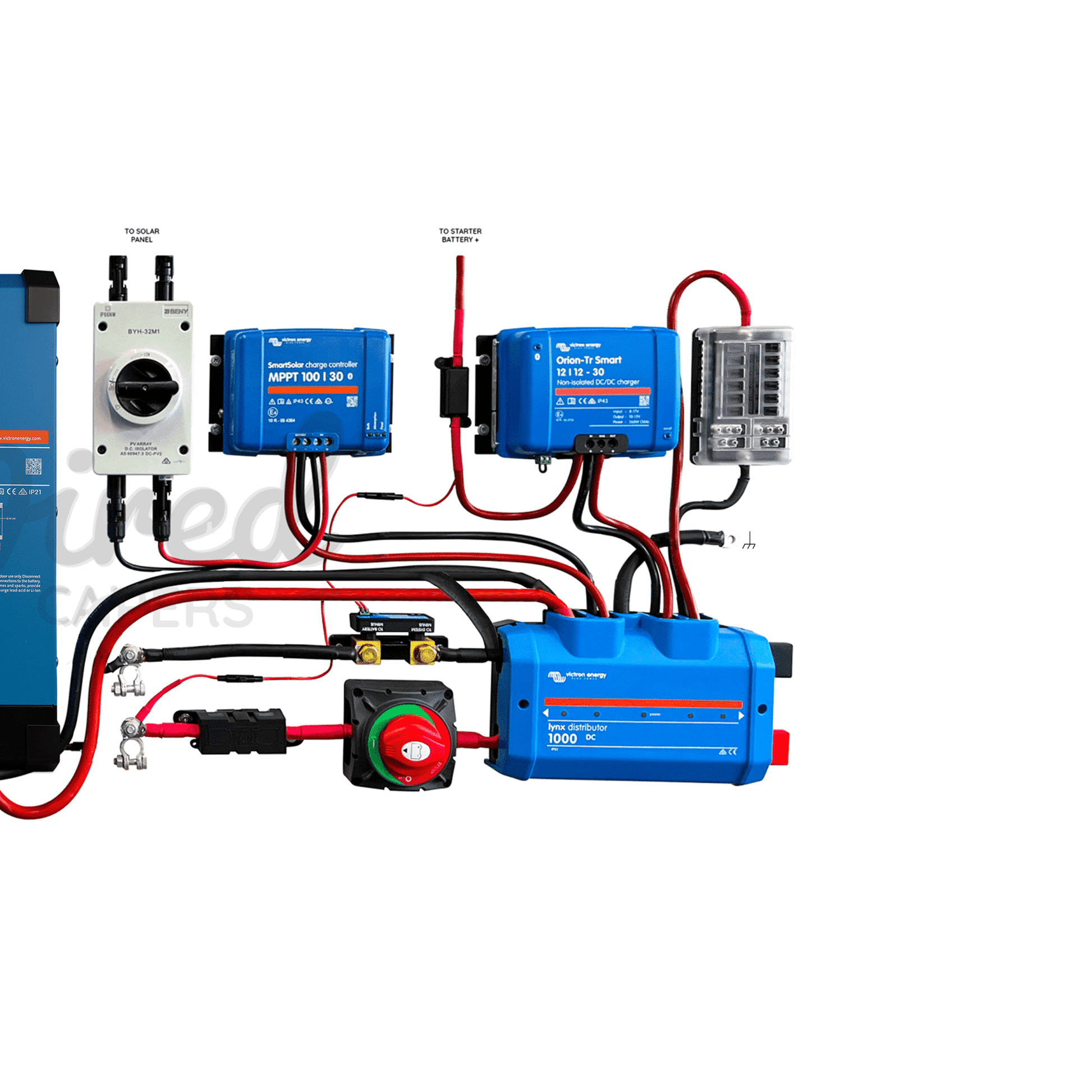 Victron Energy 2000VA Off Grid Mains Kit With Orion & SmartSolar - Multiplus 12/2000/80 - Wired Campers Limited