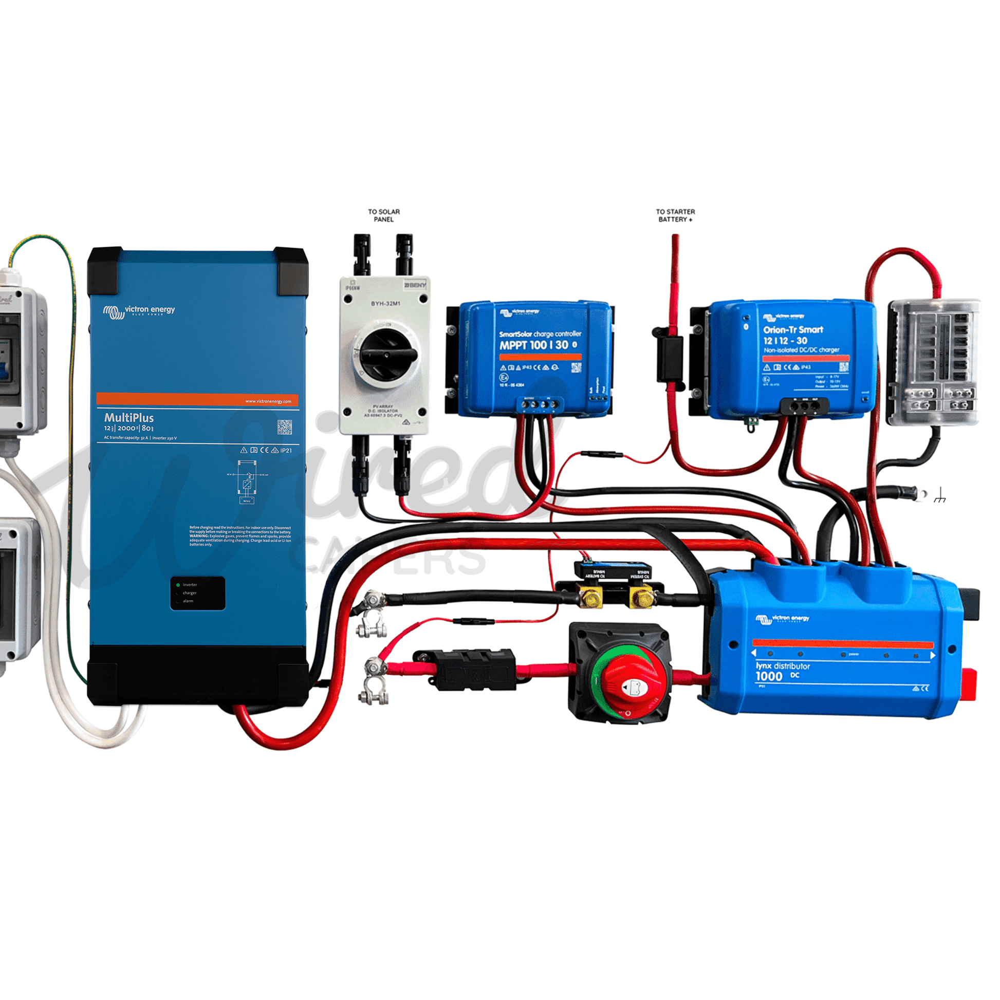 Victron Energy 2000VA Off Grid Mains Kit With Orion & SmartSolar - Multiplus 12/2000/80 - Wired Campers Limited