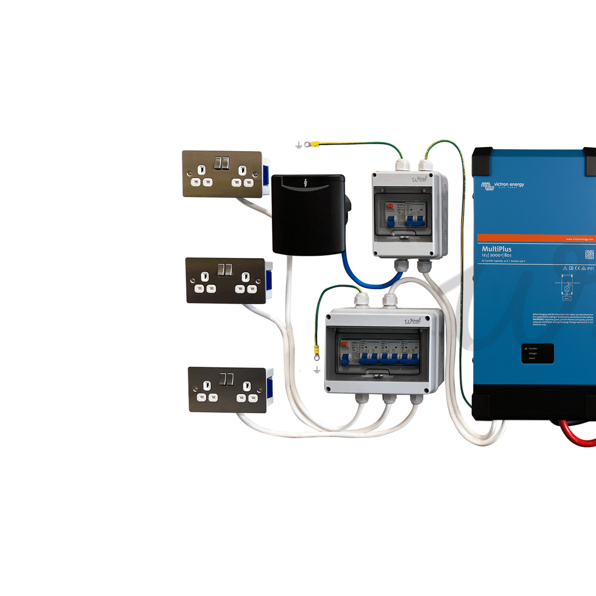 Victron Energy 2000VA Off Grid Mains Kit With Orion & SmartSolar - Multiplus 12/2000/80 - Wired Campers Limited