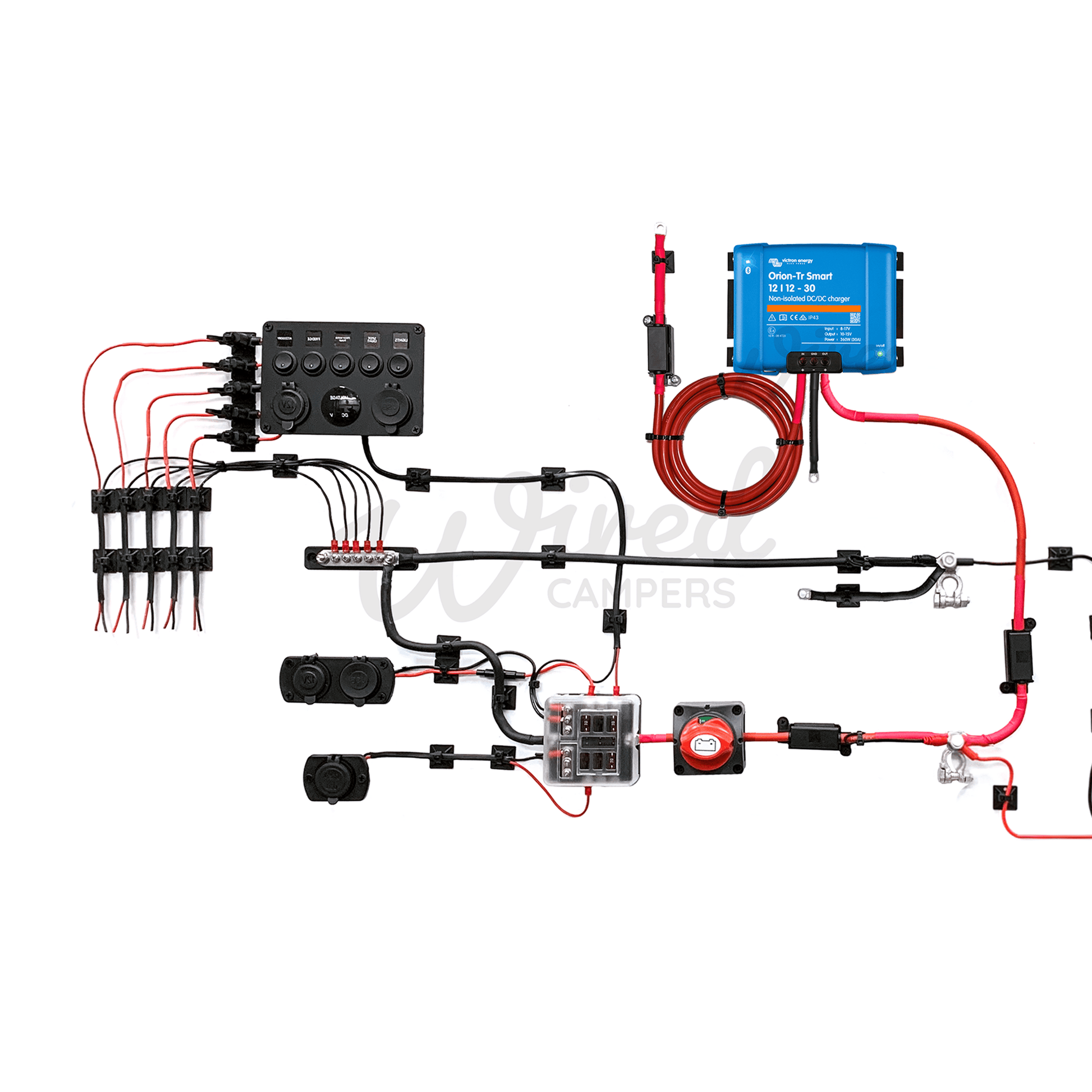 Victron Energy 30A Orion DC - DC & 240V Mains Hook Up Complete Camper Van Kit - Wired Campers Limited