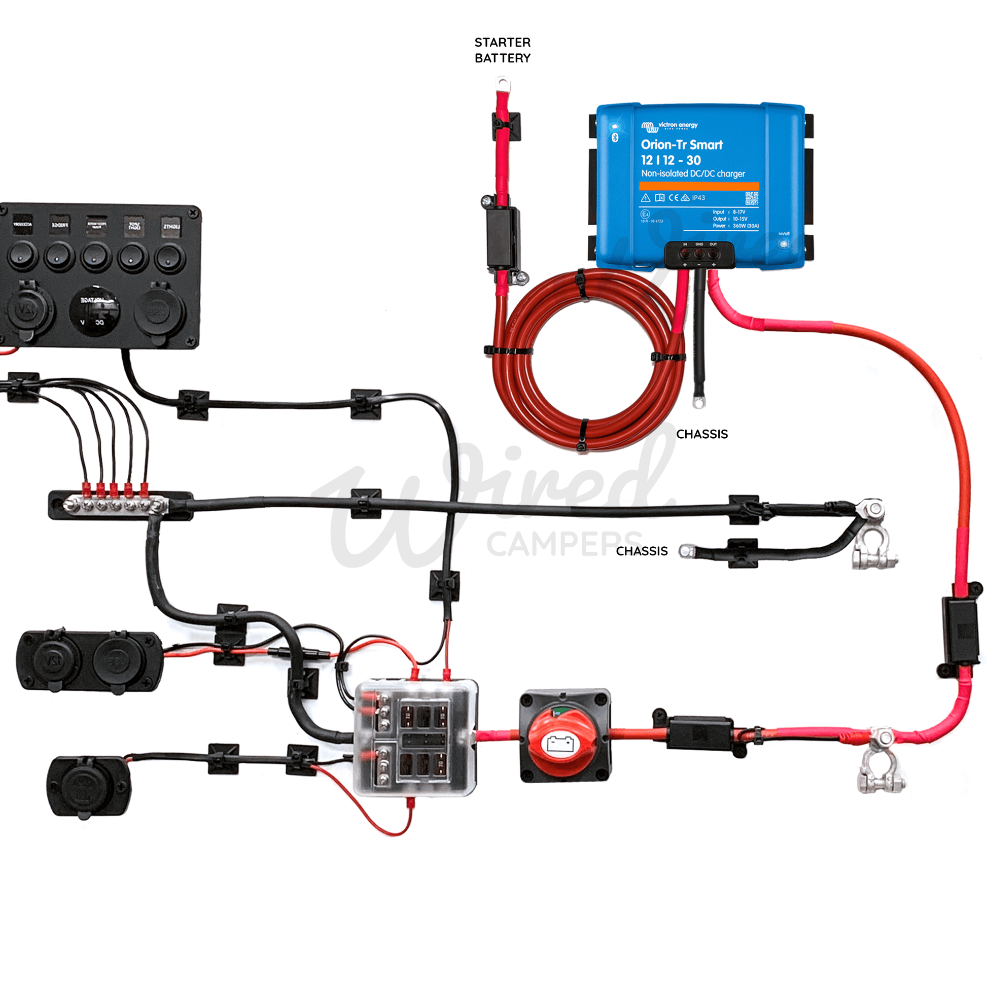 Victron Energy 30A Orion DC/DC & 12V Accessory Camper Van Kit - Wired Campers Limited