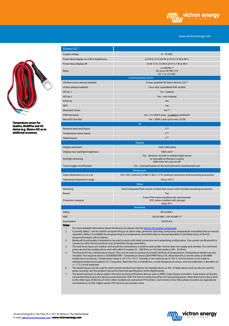 Victron Energy Ekrano GX Communication Centre - BPP900480100 - Wired Campers Limited