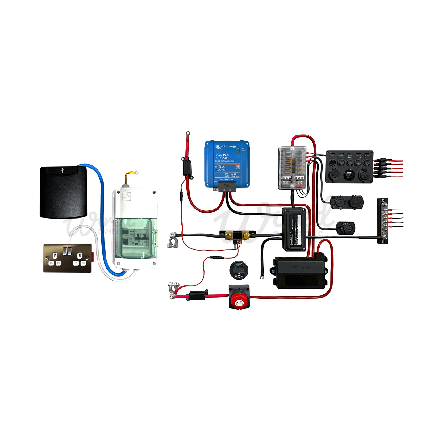 Victron Energy Orion XS 50A DC/DC & Pre - Wired 240V Mains Camper Van Kit - Wired Campers Limited