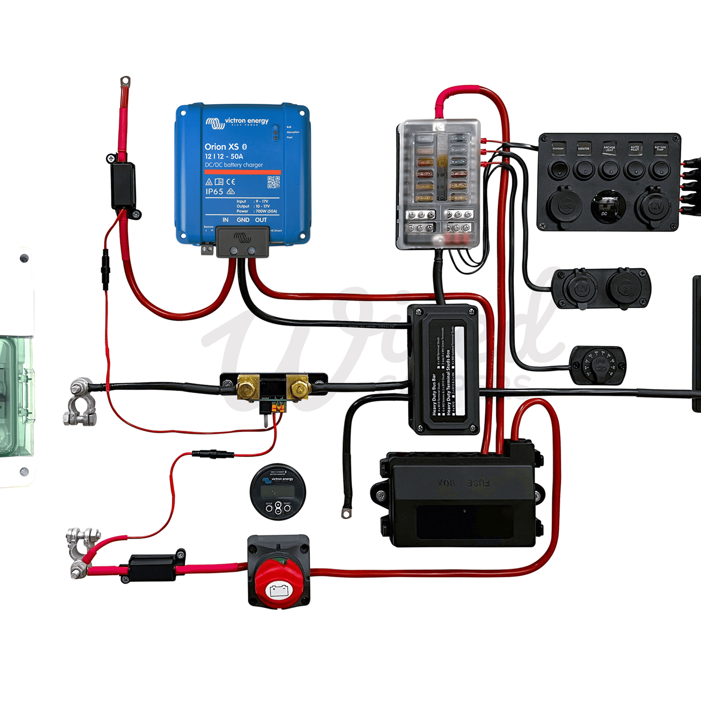 Victron Energy Orion XS 50A DC/DC & Pre - Wired 240V Mains Camper Van Kit - Wired Campers Limited