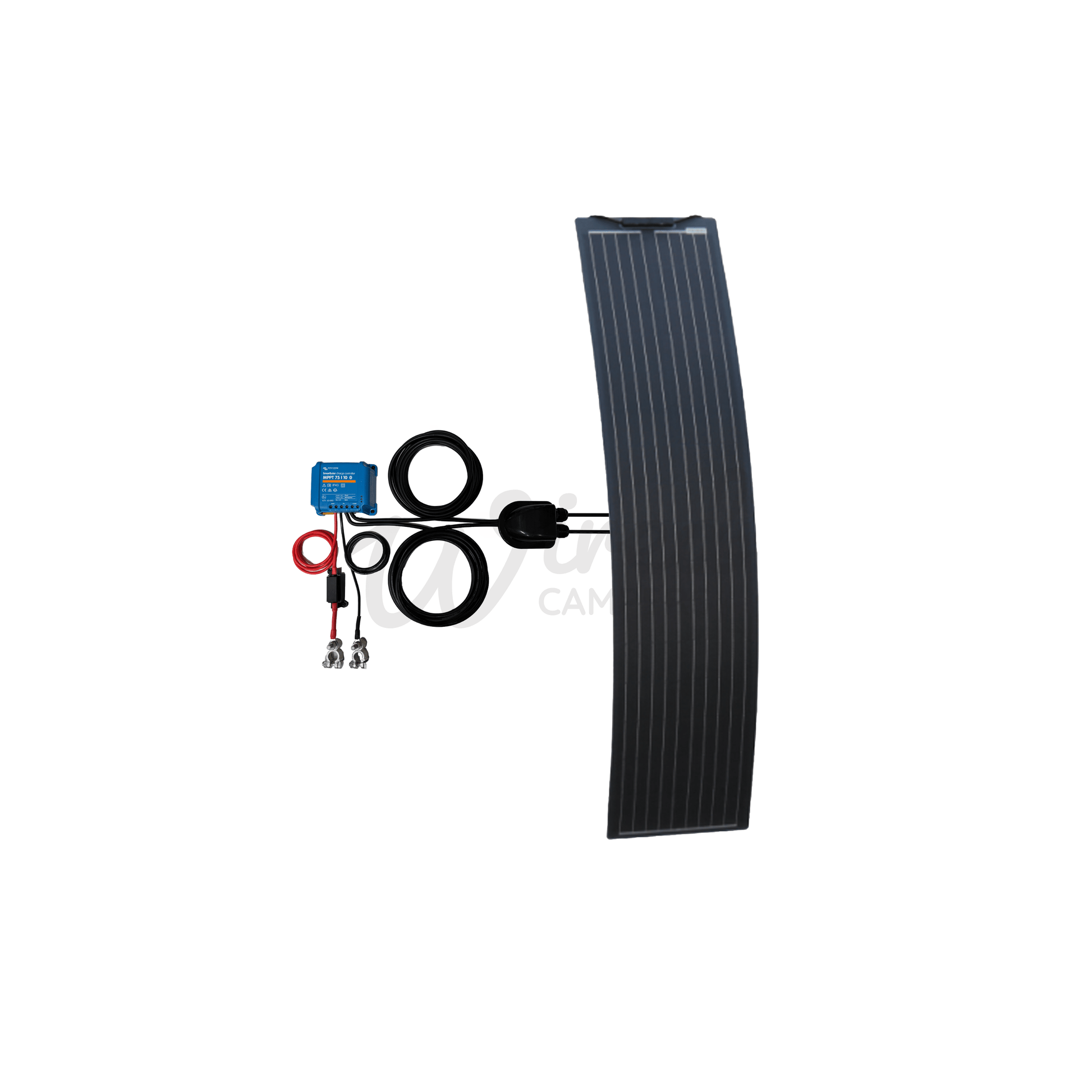 Victron Energy SmartSolar 75/10 MPPT & Ultra Narrow 100W Semi Flexible Mono Solar Panel Camper Van Kit - Wired Campers Limited