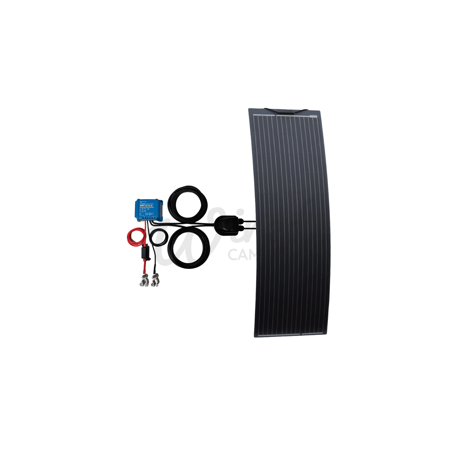 Victron Energy SmartSolar 75/15 MPPT & Narrow 150W Semi Flexible Mono Solar Panel Camper Van Kit - Wired Campers Limited
