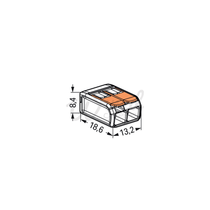 WAGO 221 - 412 2 Way Splicing Lever Cable Connector - 0.2 mm² To 4 mm² - Single - Wired Campers Limited