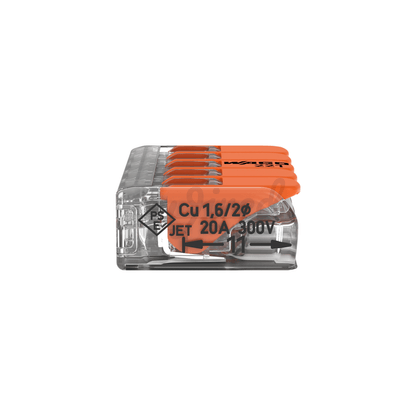 WAGO 221 - 415 5 Way Splicing Lever Cable Connector - 0.2 mm² To 4 mm² - Single - Wired Campers Limited