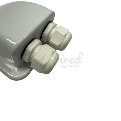 White ABS Roof Mounted Solar Cable Entry Gland Box - 6mm2-12mm2 - Wired Campers Limited