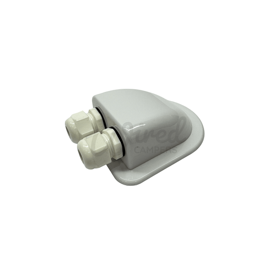 White ABS Roof Mounted Solar Cable Entry Gland Box - 6mm2-12mm2 - Wired Campers Limited