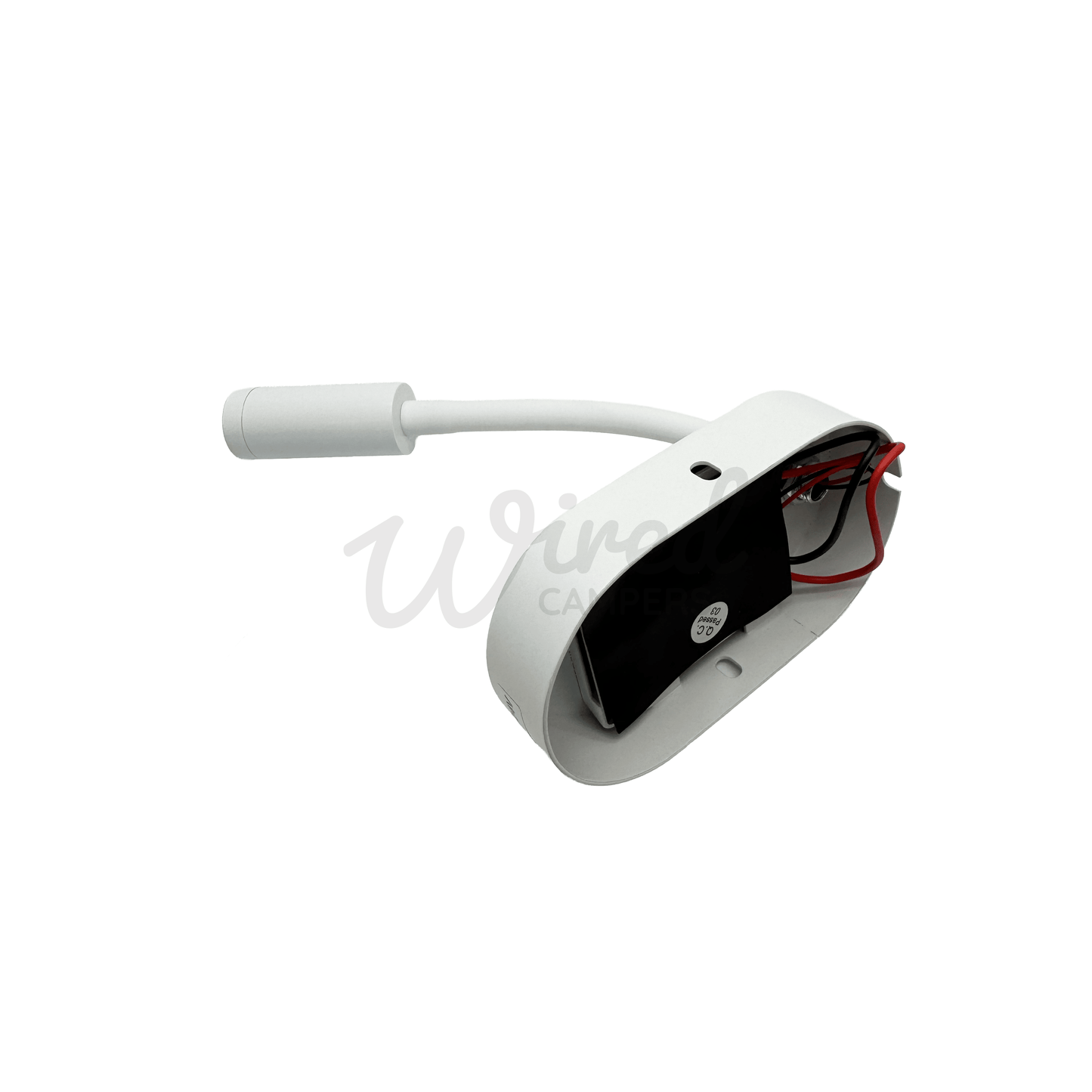 White Flexible Arm Soft Touch LED Spotlight With USB A & C Charging Port & Dimmer - Wired Campers Limited