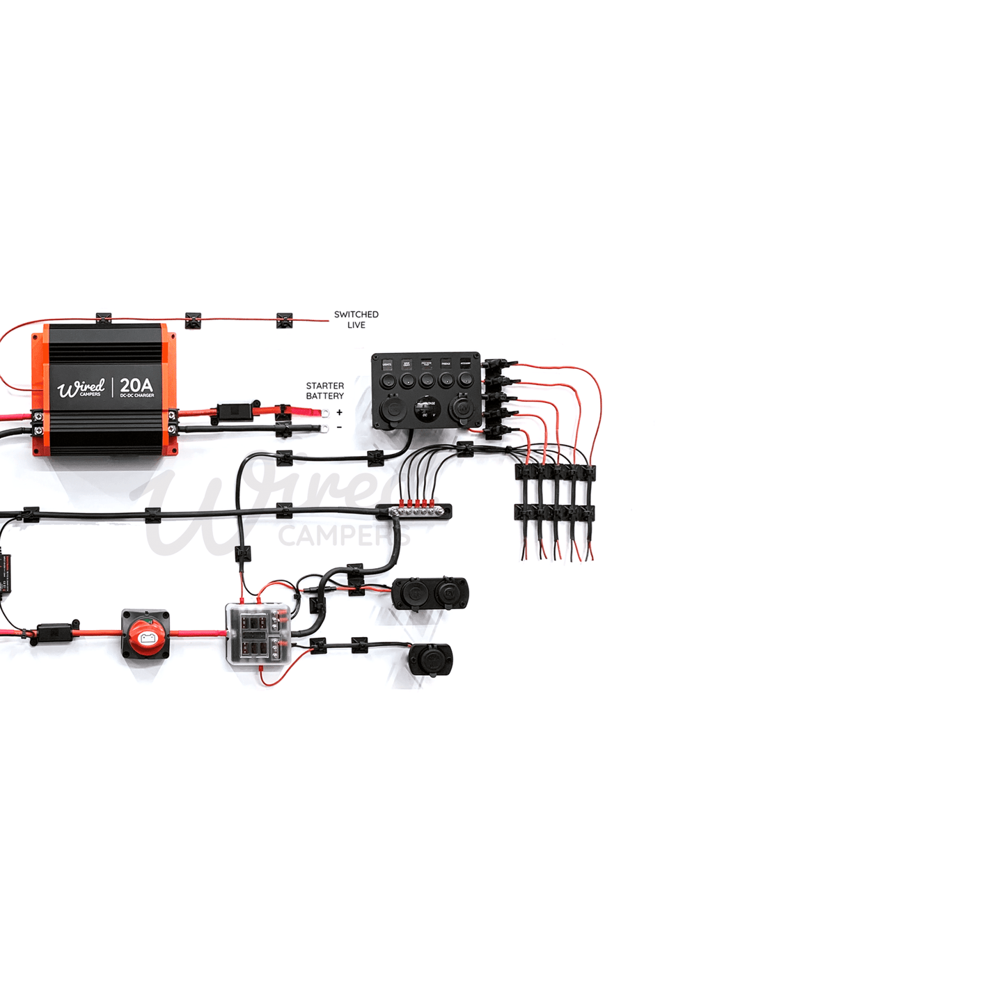 Wired Campers 12V DC Charging & Distribution 1000W Inverter Camper Van Kit - Wired Campers Limited