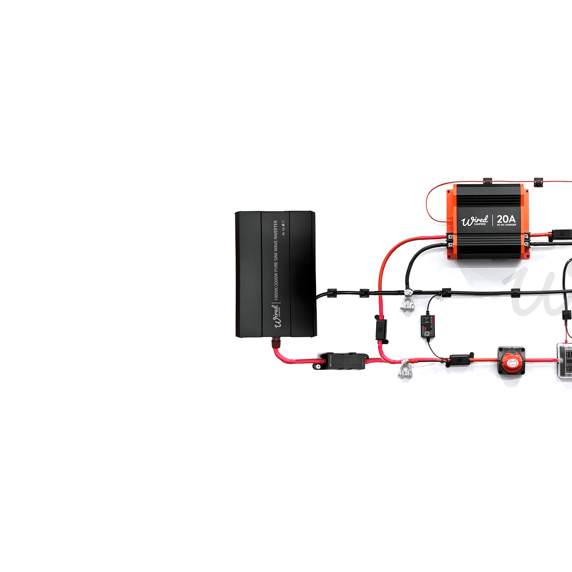 Wired Campers 12V DC Charging & Distribution 1000W Inverter Camper Van Kit - Wired Campers Limited