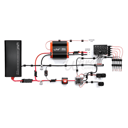 Wired Campers 12V DC Charging & Distribution 2000W Inverter Camper Van Kit - Wired Campers Limited
