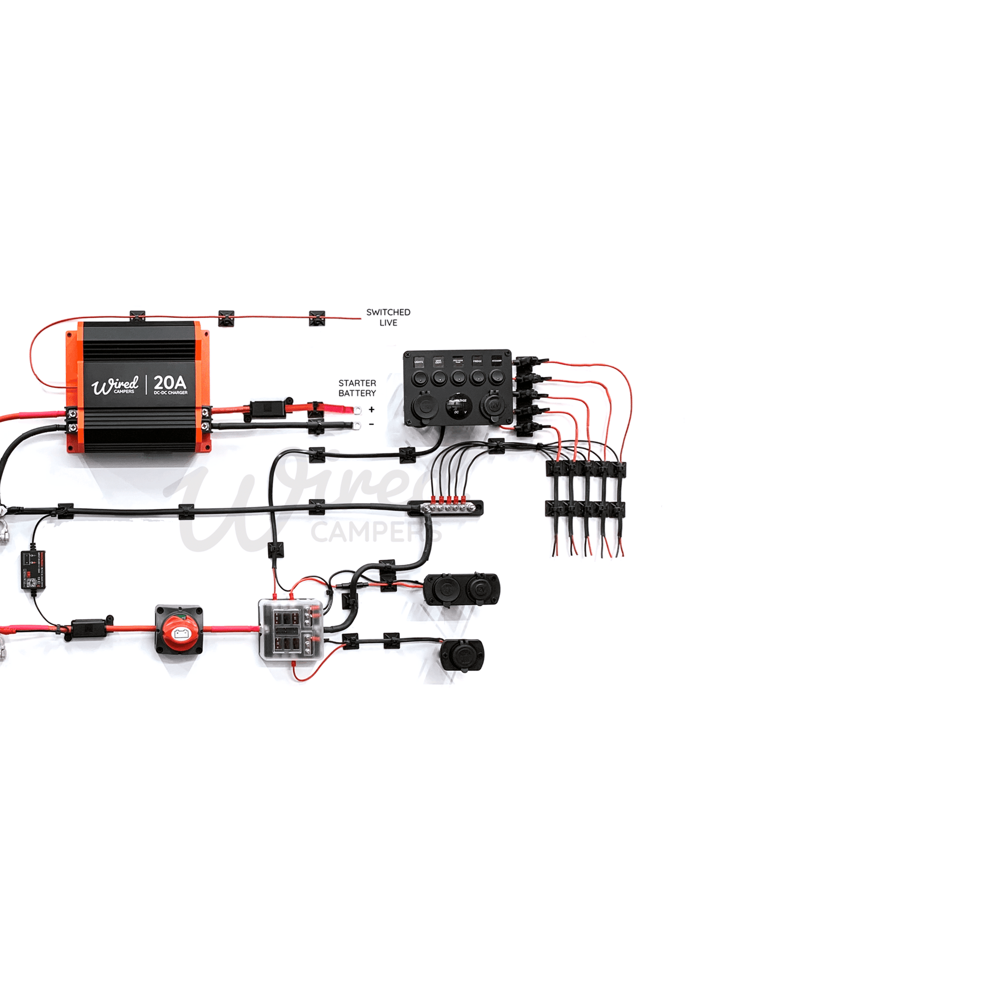 Wired Campers 12V DC Charging & Distribution 2000W Inverter Camper Van Kit - Wired Campers Limited