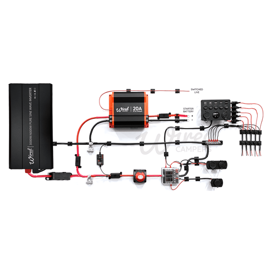 Wired Campers 12V DC Charging & Distribution 3000W Inverter Camper Van Kit - Wired Campers Limited