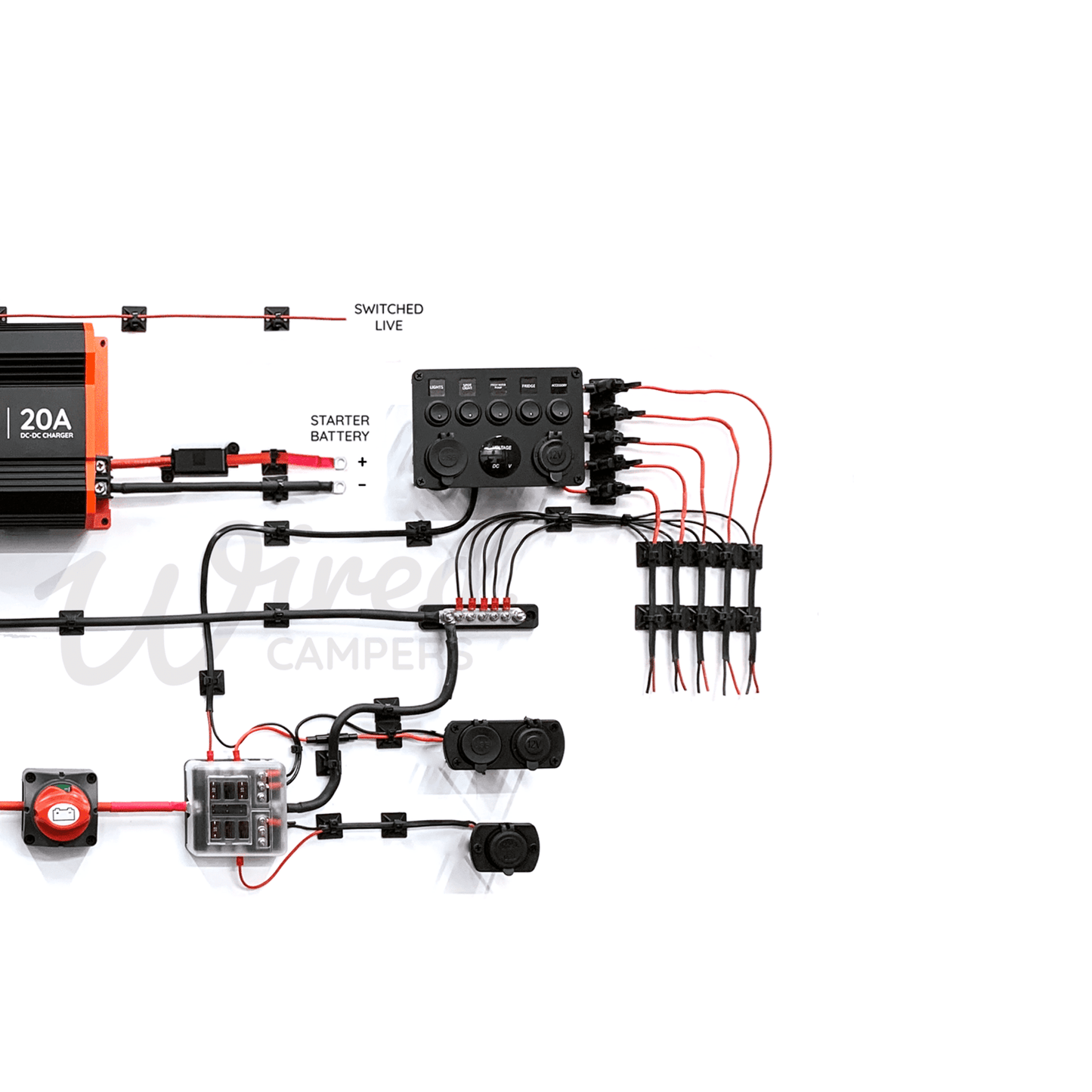 Wired Campers 12V DC Charging & Distribution 3000W Inverter Camper Van Kit - Wired Campers Limited