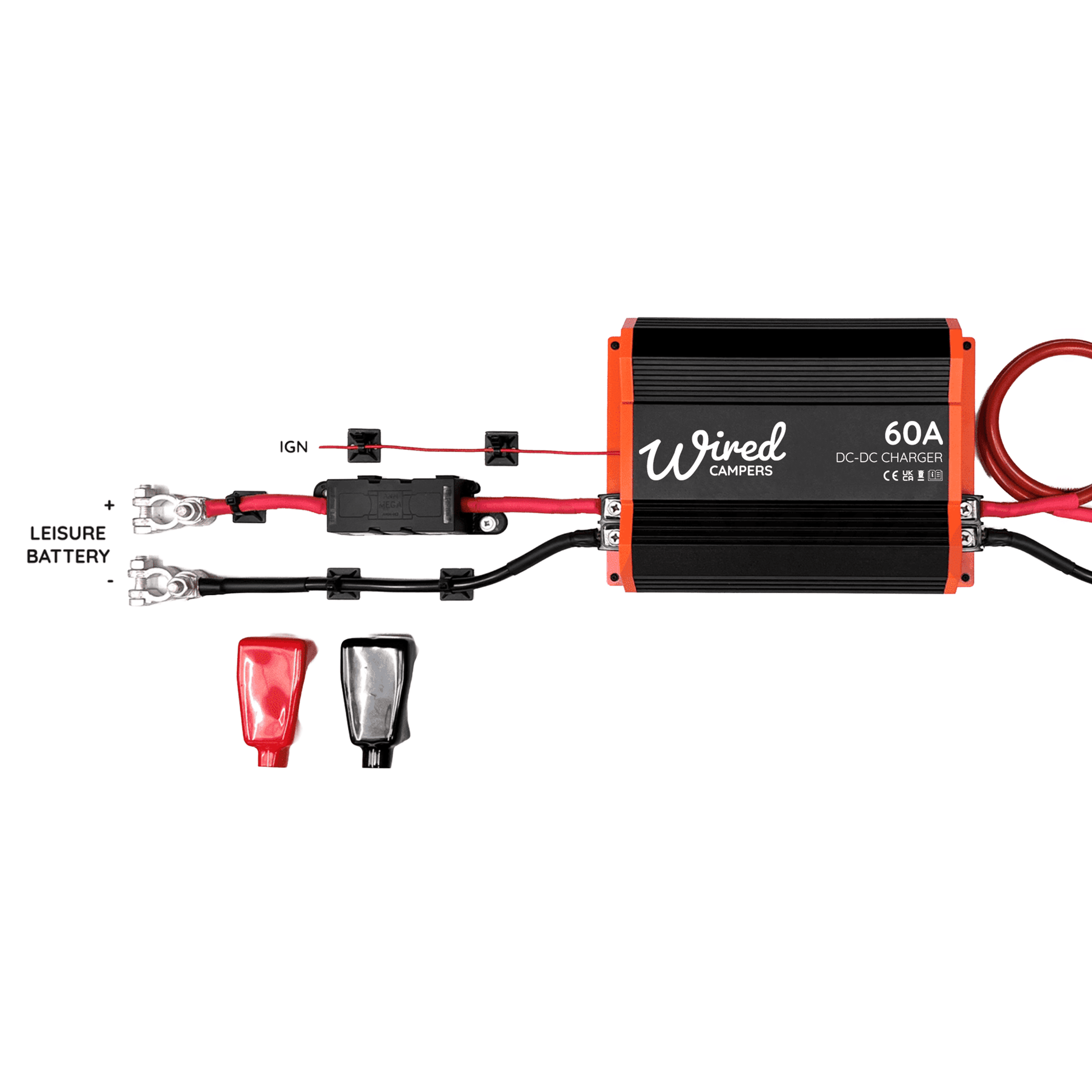 Wired Campers 1M/3M/5M DC-DC 30A/60A Battery To Battery Charging Kit - Wired Campers Limited