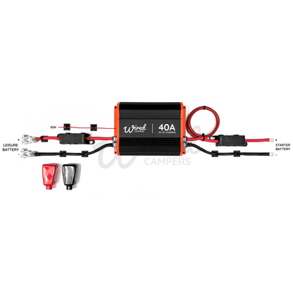 Wired Campers 1M/3M/5M DC - DC B2B 40A Battery To Battery Split Charge Kit - Standard & Smart Alternator - Wired Campers Limited