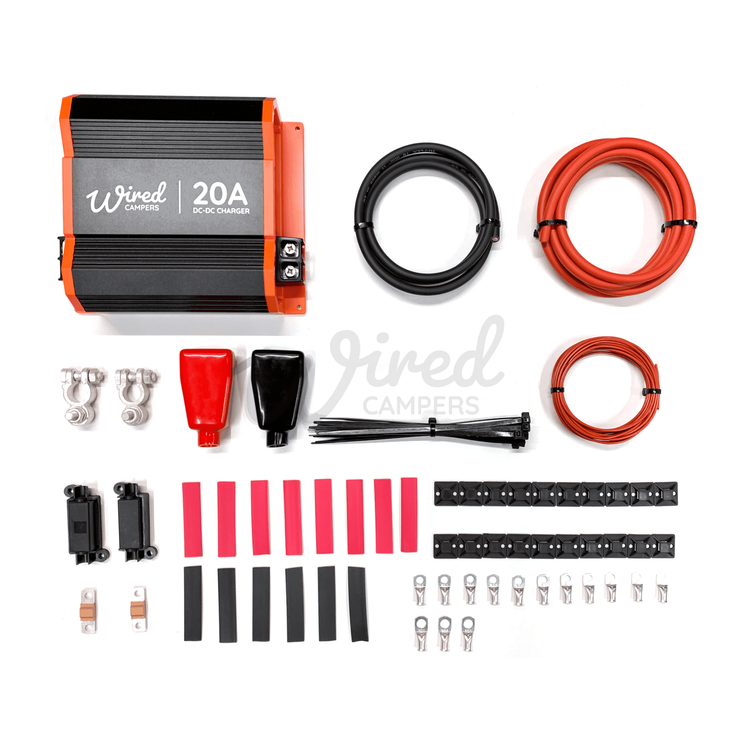 Wired Campers 3M/5M/10M DC - DC B2B 20A Battery To Battery Split Charge Kit - Standard & Smart Alternator - Wired Campers Limited