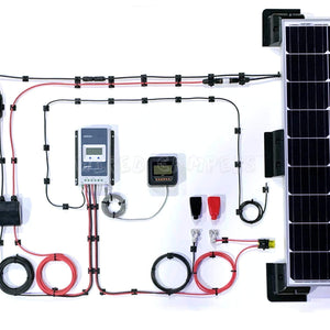Wired Campers 40A EPEVER MPPT & Victron Energy 350W BlueSolar Mono Solar Panel Camper Van Kit