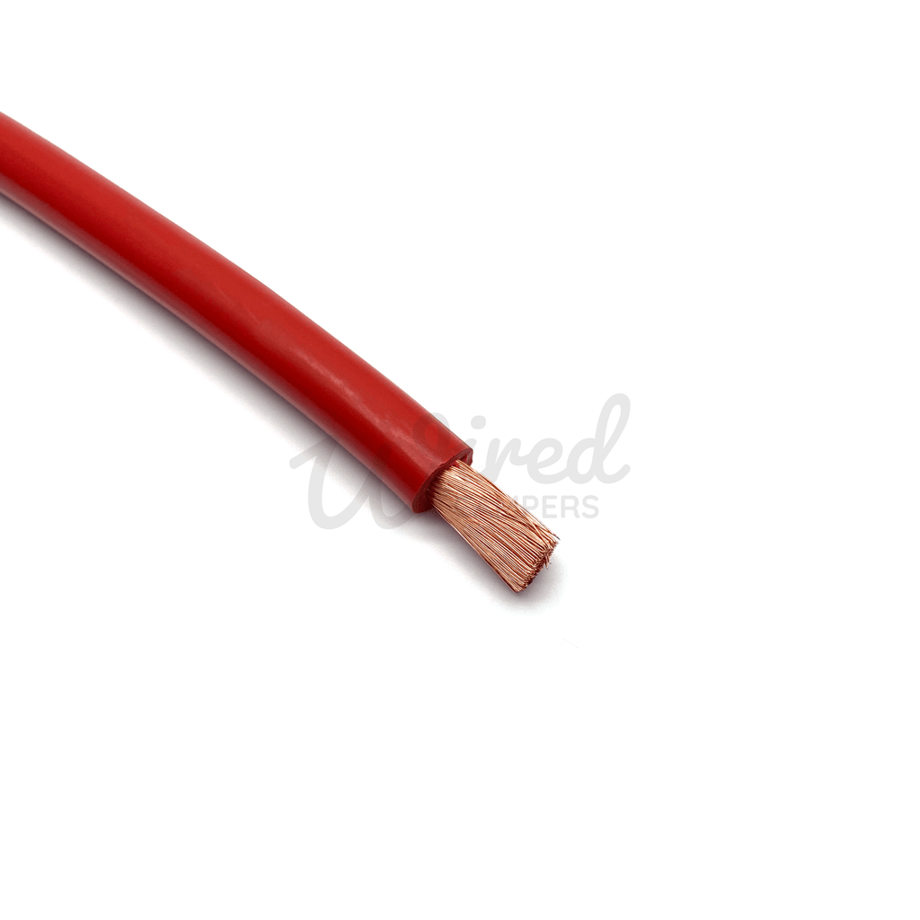 Wired Campers Limited 100M - 10mm2 70A Hi-Flex Battery/Welding/Inverter Flexible Cable - Red Positive