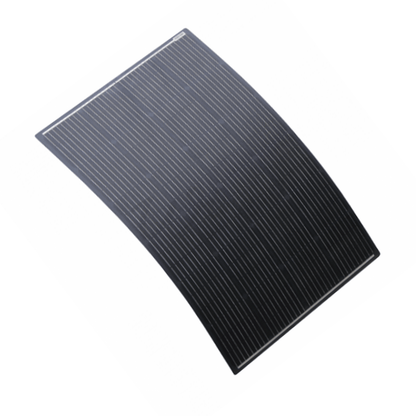 Wired Campers Limited 150W Semi Flexible Black Fibreglass EFTE Coated Solar Panel With Rear Hidden Junction Box