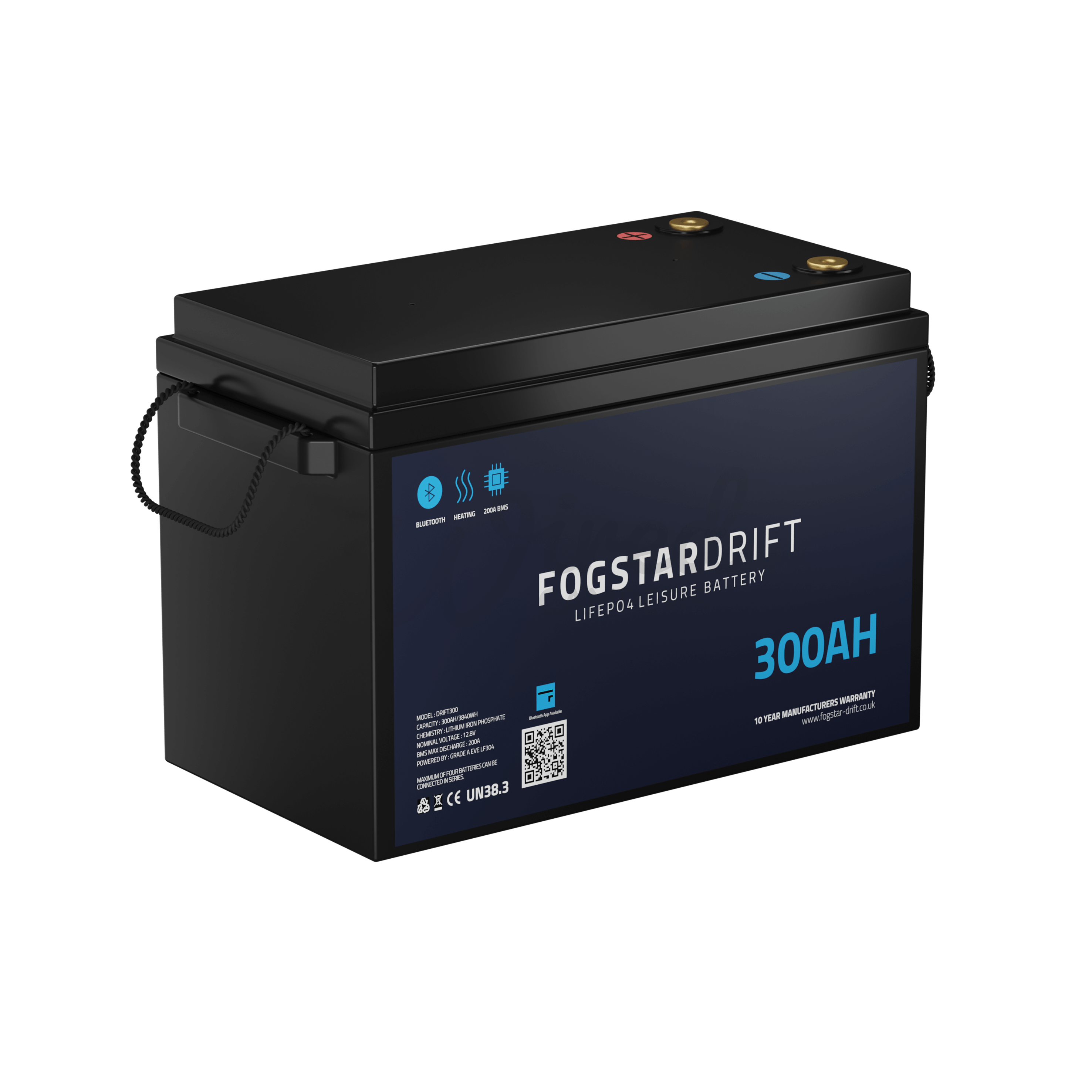 Wired Campers Limited Fogstar Drift 12V 300AH Heated Lithium LiFePO4 Leisure Battery