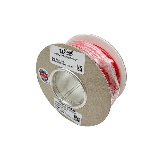 Wired Campers Pro Core Flex 10mm² 70A Flexible Battery Cable - Red Positive - 1M/3M/5M/10M - Wired Campers Limited