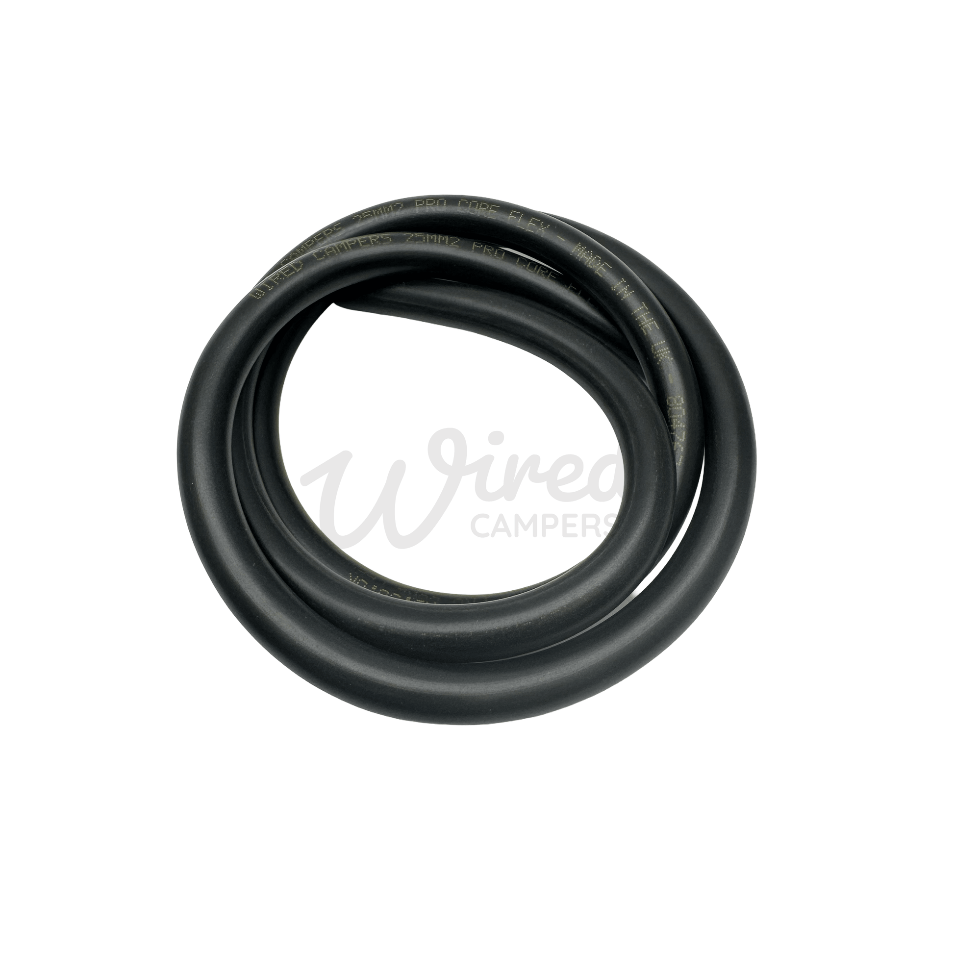 Wired Campers Pro Core Flex 25mm² 170A Flexible Battery Cable - Black Negative - 1M/3M/5M/10M - Wired Campers Limited