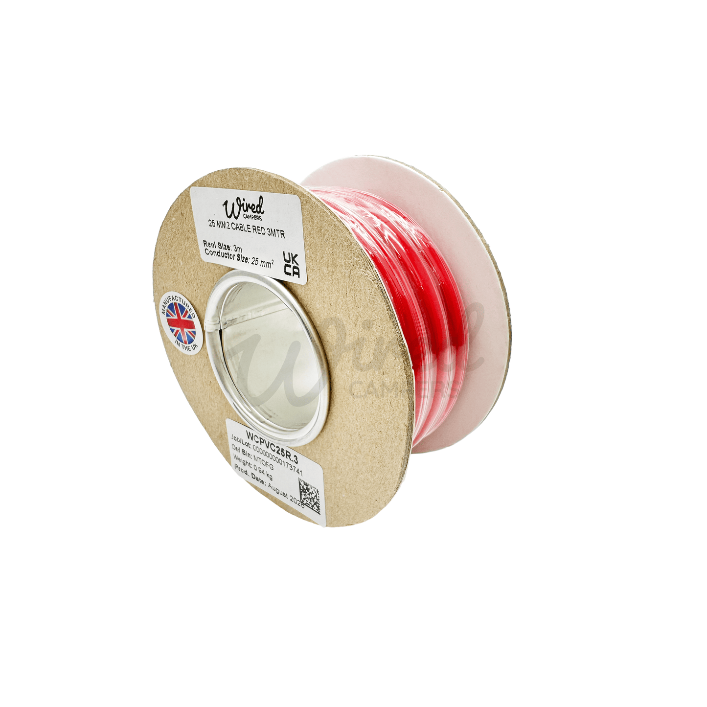 Wired Campers Pro Core Flex 25mm² 170A Flexible Battery Cable - Red Positive- 1M/3M/5M/10M - Wired Campers Limited