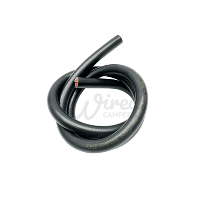 Wired Campers Pro Core Flex 50mm² 345A Flexible Battery Cable - Black Negative - 1M/3M/5M/10M - Wired Campers Limited