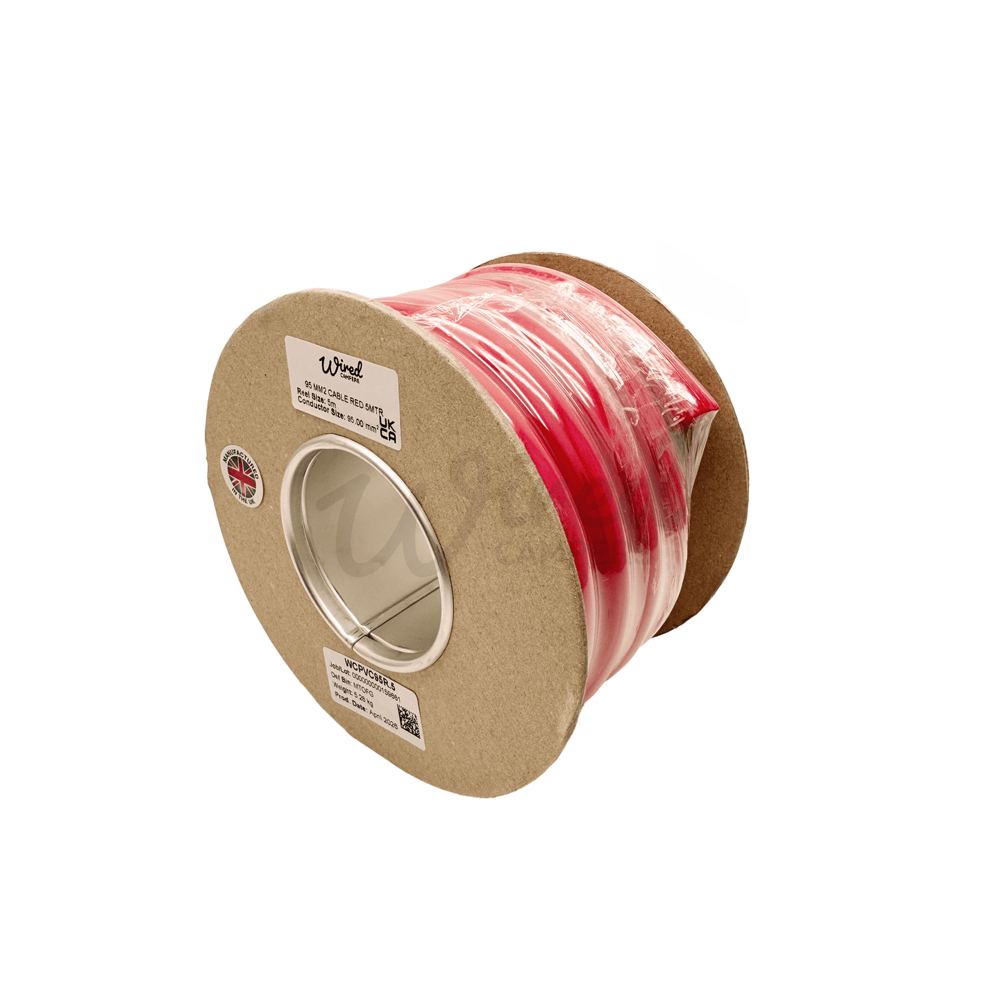 Wired Campers Pro Core Flex 95mm² 500A Flexible Battery Cable - Red Positive - 1M/3M/5M/10M - Wired Campers Limited