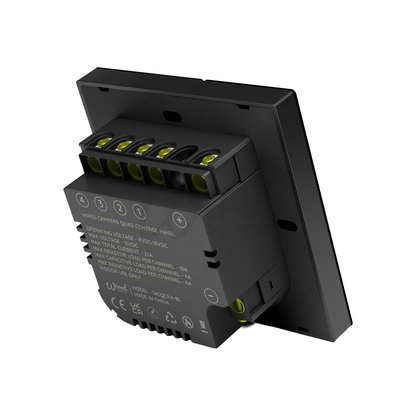 Wired Campers Quad - Camper Van Control Panel - 12V 4 Output - Black - Wired Campers Limited