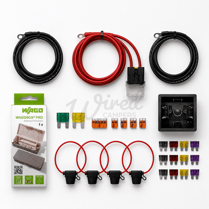 Wired Campers Quad - Camper Van Control Panel - 12V 4 Output - Gold - Wired Campers Limited