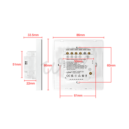 Wired Campers Quad - Camper Van Control Panel - 12V 4 Output - Gold - Wired Campers Limited